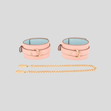 Pretty in Pink - Faux Leather Ankle Cuffs