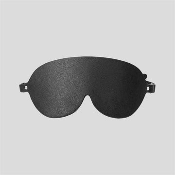 Black Faux Leather Blindfold